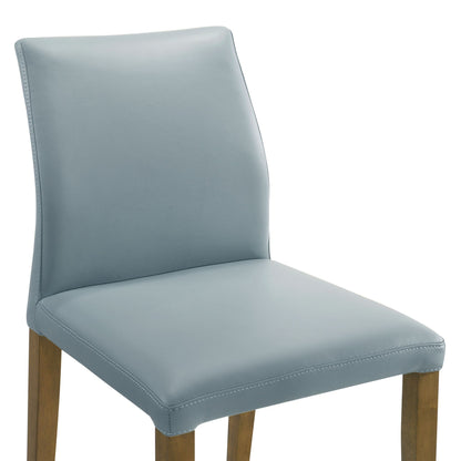 Elyza - Full Back Top Grain Leather Upholstered Wood Dining Chairs (Set of 2)