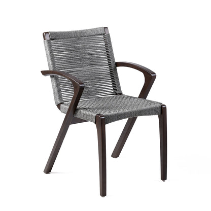 Nabila - Outdoor Wood And Rope Dining Chairs (Set of 2)