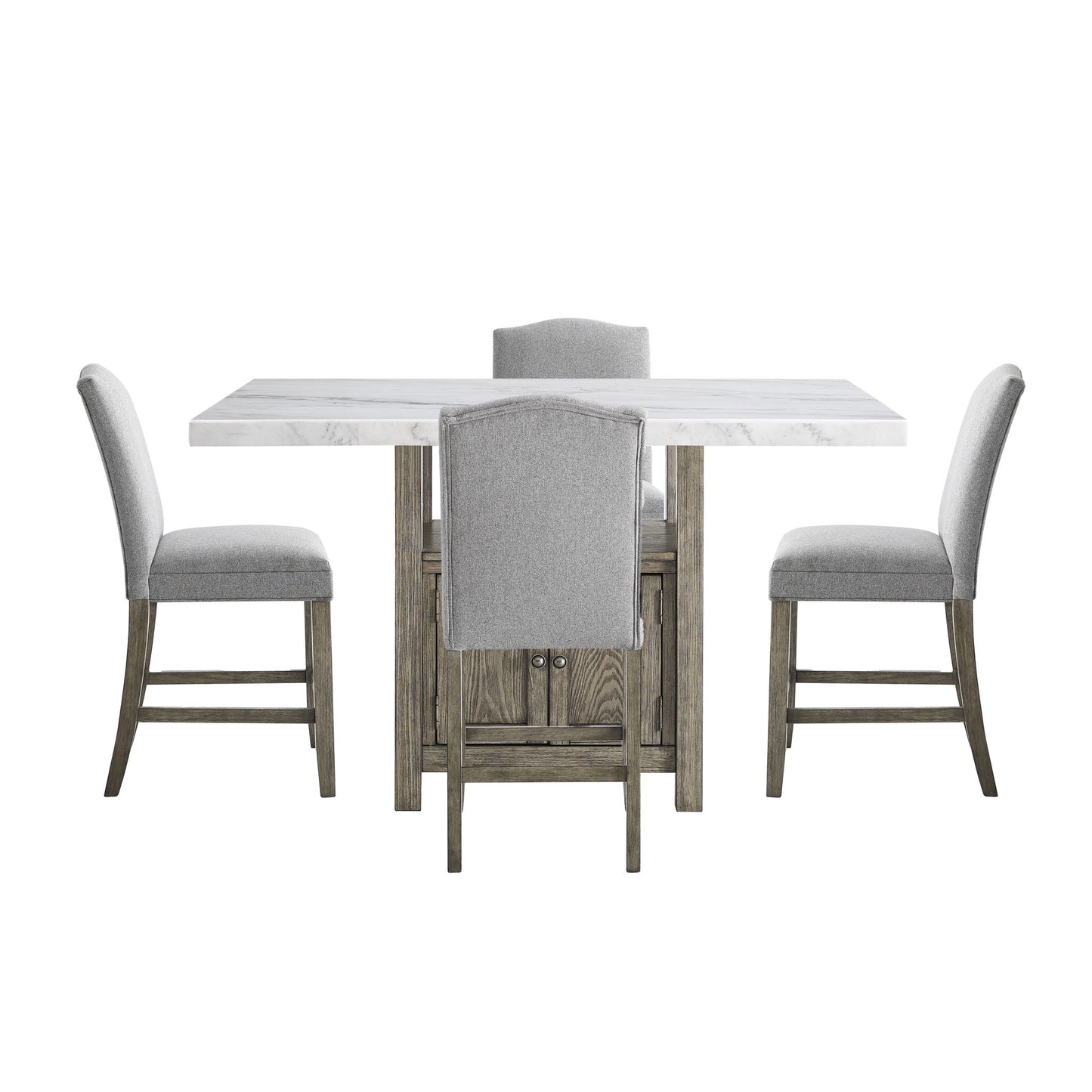 Grayson - Counter Height Set With White Top Table