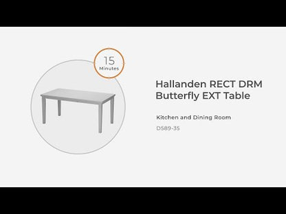 Hallanden - Rectangular Dining Room Butterfly Extension Table - Gray